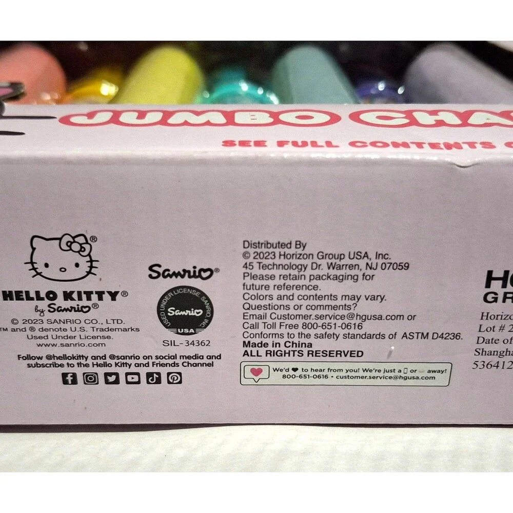 Hello Kitty Jumbo Chalk Kit 5 Sets Sidewalk Art Stencil Horizon Group New